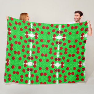 Sparkly pomegranate tree Tu B'Shvat Shavuot Fleece Blanket