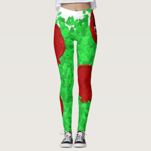 Sparkly pomegranate tree Tu B'Shvat Shavuot  Leggings