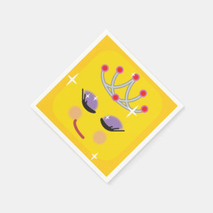 Sparkly Princess Emoticon Napkin