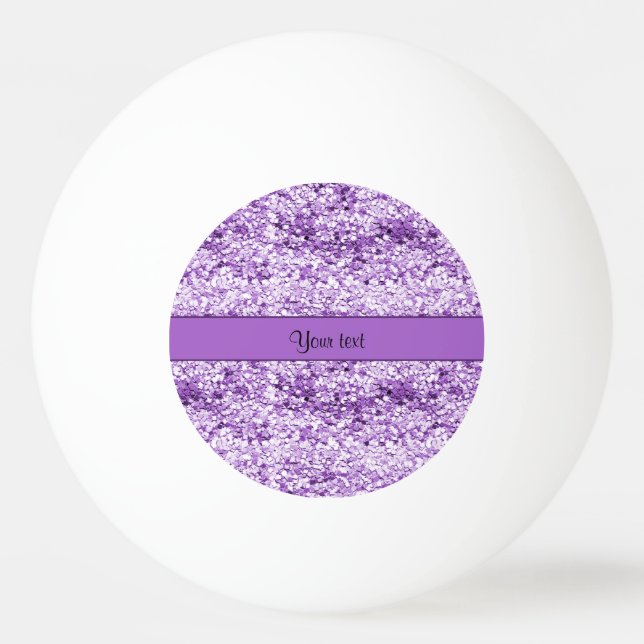 Sparkly Purple Glitter Ping Pong Ball (Front)
