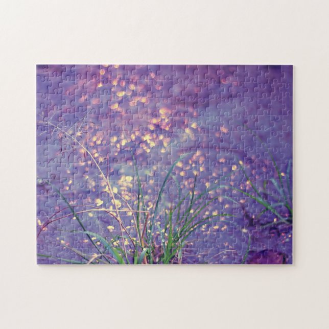 Sparkly Purple Rain Jigsaw Puzzle (Horizontal)