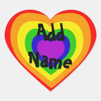 Sparkly rainbow heart heart sticker
