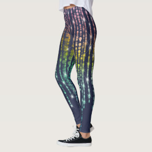 Sparkly Rainbow Stars Leggings