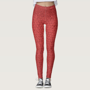 Sparkly Red Leggings