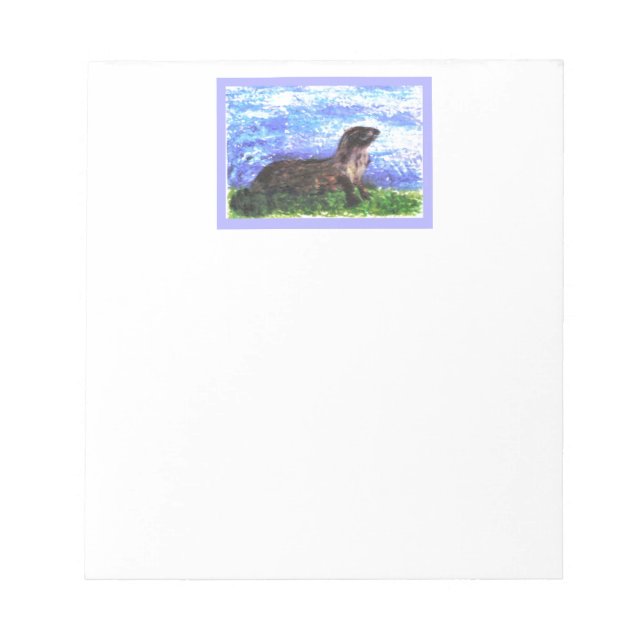Sparkly River Otter Animal Notepad (Front)