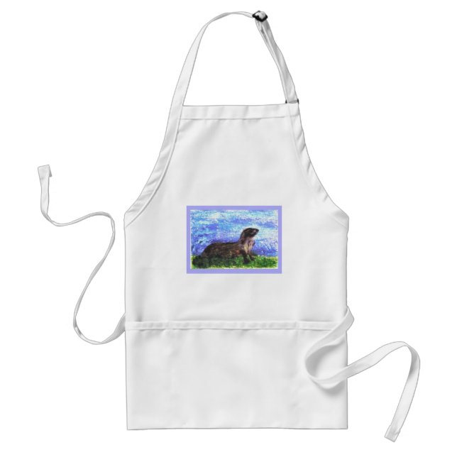 Sparkly River Otter Standard Apron (Front)