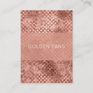 Sparkly Rose Gold Circles Pink Luxury Sparkle Business Card