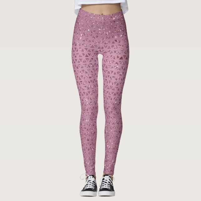 Sparkly Rose Gold Leggings (Front)