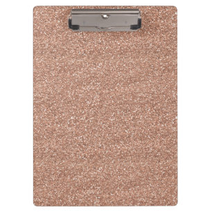 Sparkly Shiny Glitter Rose Gold Clipboard