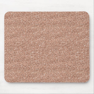 Sparkly Shiny Glitter Rose Gold Mouse Pad