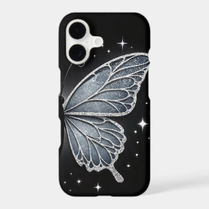 Sparkly Silver Butterfly Wing iPhone Case