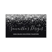 Sparkly Silver Glitter Online Store Premium Black