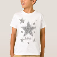 Sparkly Silver Stars Personnalised