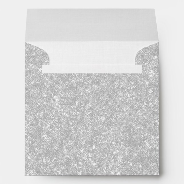Sparkly Silver Texture Envelope (Back (Bottom))