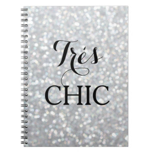 Sparkly Silver VERY CHIC Notebook