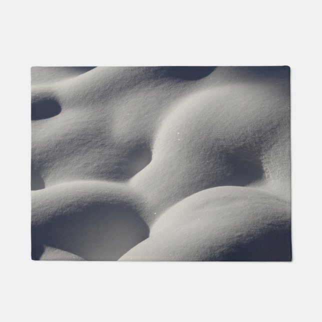 Sparkly Snow Mounds Abstract Nature Doormat (Front)