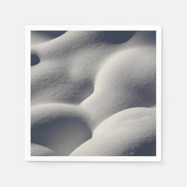 Sparkly Snow Mounds Abstract Nature Napkin (Front)