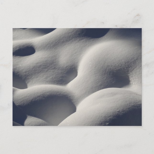 Sparkly Snow Mounds Abstract Nature Postcard (Front)