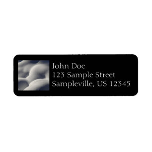 Sparkly Snow Mounds Abstract Nature Return Address Label