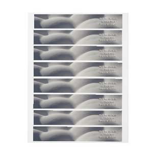 Sparkly Snow Mounds Abstract Nature Wrap Around Label