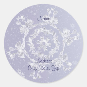 Sparkly Snowflake Address Label