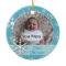 Sparkly Snowflakes Photo Christmas Ornament