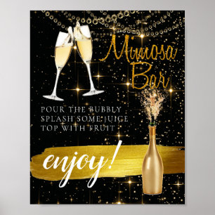 Sparkly So Elegant Bridal Brunch Mimosa Bar Sign