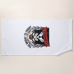 Sparkly Spooky Hands Vintage Halloween Graphic_1 Beach Towel