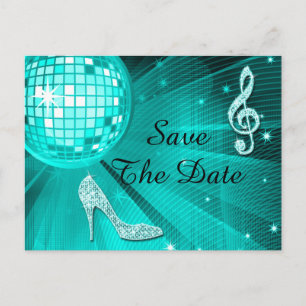 Sparkly Stiletto Heel 21st Birthday Save The Date Announcement Postcard