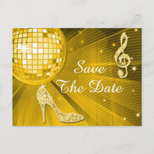 Sparkly Stiletto Heel 25th Birthday Save The Date Announcement Postcard
