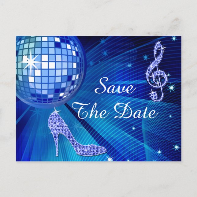 Sparkly Stiletto Heel 80th Birthday Save The Date Announcement Postcard (Front)