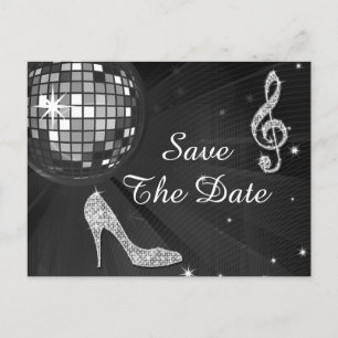 Sparkly Stiletto Heel 85th Birthday Save The Date Announcement Postcard