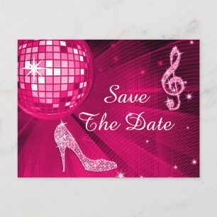Sparkly Stiletto Heel 85th Birthday Save The Date Announcement Postcard