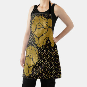 SPARKLY THANG Chow faux metallic apron