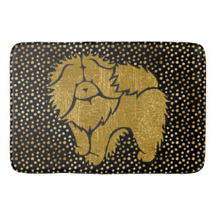 SPARKLY THANG Chow faux metallic crate/bath mat