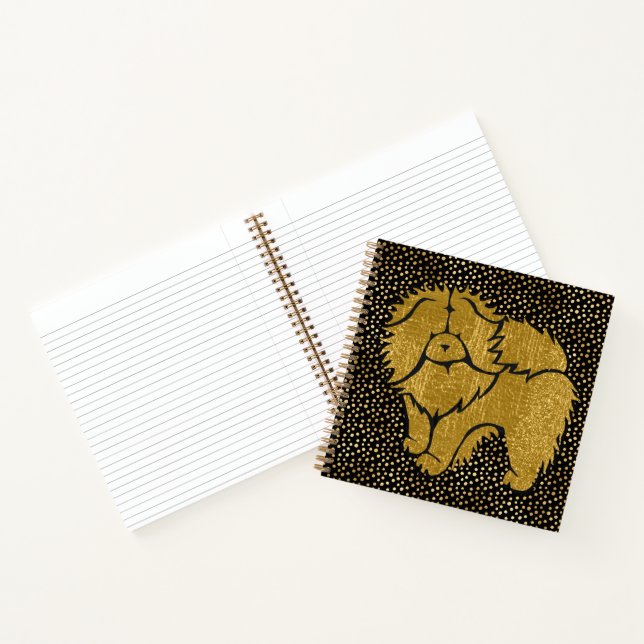 SPARKLY THANG Chow faux metallic spiral notebook (Inside)