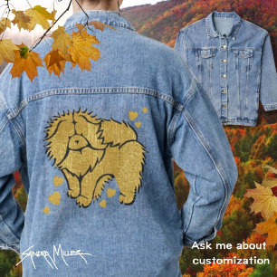 SPARKLY THANG rough chow  faux metallc Denim Jacket