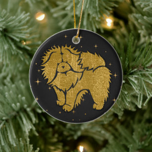 SPARKLY THANG - ROUGH Chow faux metallic ornament