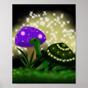 Sparkly Turtle Poster