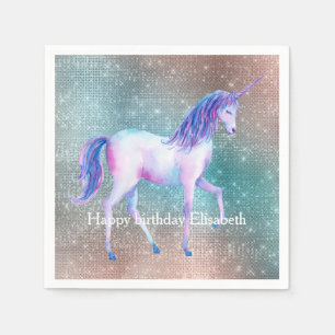 Sparkly Unicorn Napkin
