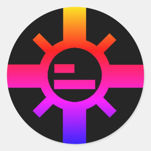 Sparko Twilight Sun Round Stickers (Front)