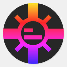 Sparko Twilight Sun Round Stickers