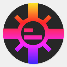 Sparko Twilight Sun Round Stickers