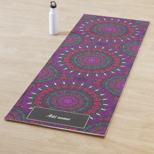 Sparks of Life Mandala pattern retro custom name Yoga Mat