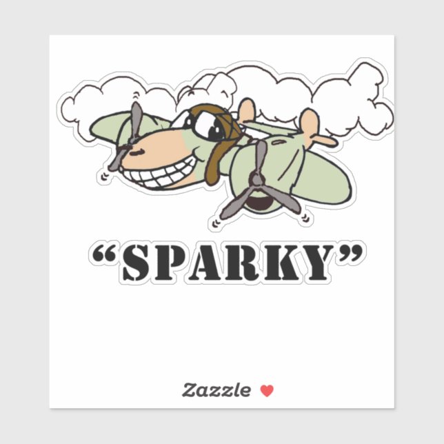 "Sparky" Cartoon P-38 Exclusive Design (Sheet)