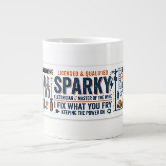 Sparky Electricians Gift Large Coffee Mug