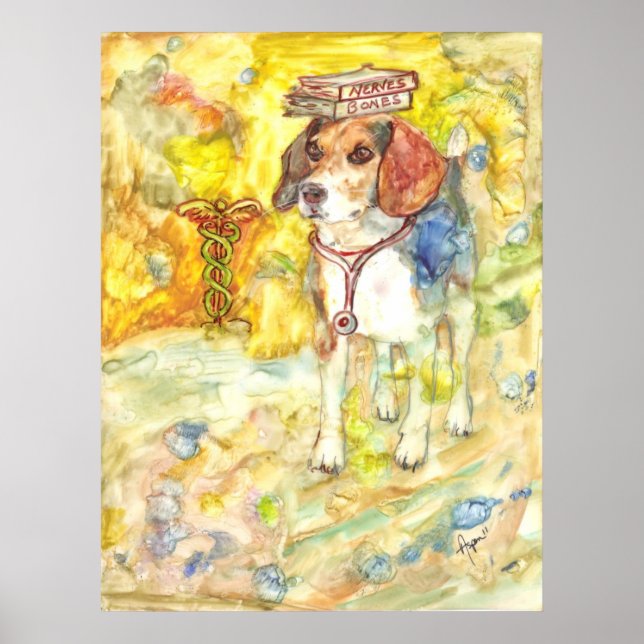 Sparky goes to medical school poster (Front)