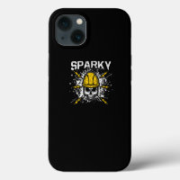 Sparky Grounded Voltage Electrician Lineman Skull