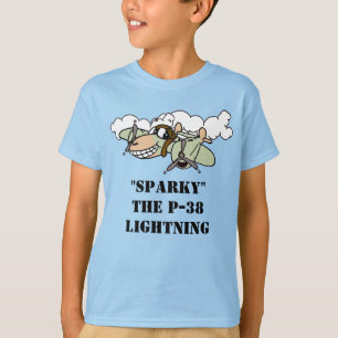 Sparky, the P-38 Lightning Cartoon T-Shirt