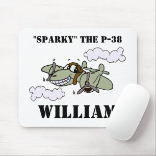 Sparky the P-38 Mouse Pad